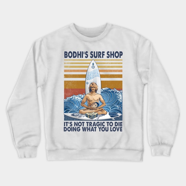 Vintage retro surf shop art movie fan Crewneck Sweatshirt by Madisen Harvey